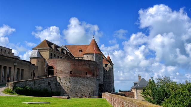 Château de Dieppe vue de la terrasse gazonnée